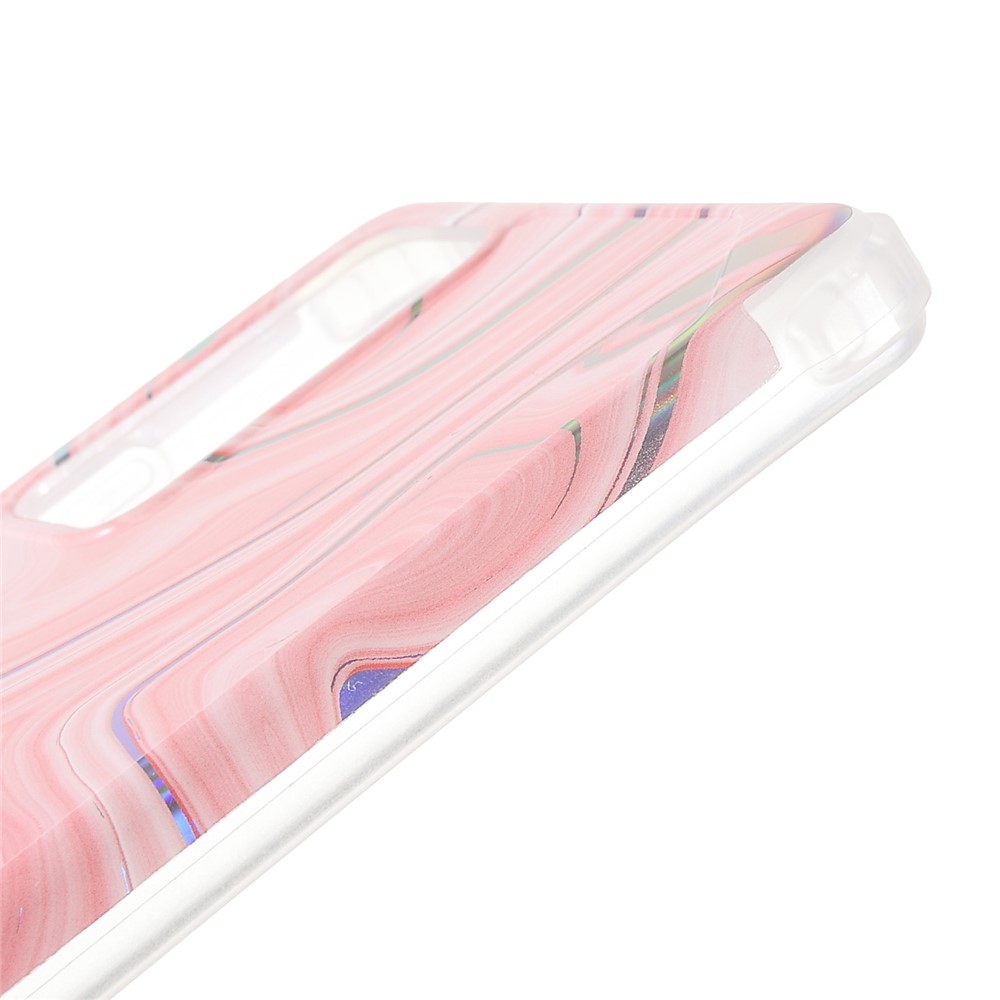 Stylish Marble IMD Laser Lens Protection Four Corner Anti-fall TPU+PC Cover for Samsung Galaxy Note20 Ultra 5G - CF3 Pink-9