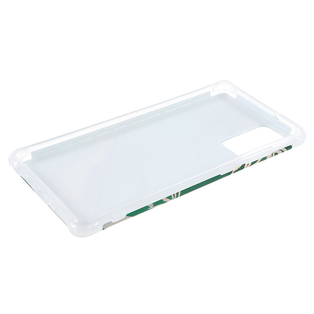 Stylish Marble Shockproof IMD Laser Four Corner Anti-fall TPU+PC Case for Samsung Galaxy Note 20 5G - CF6 Green-7