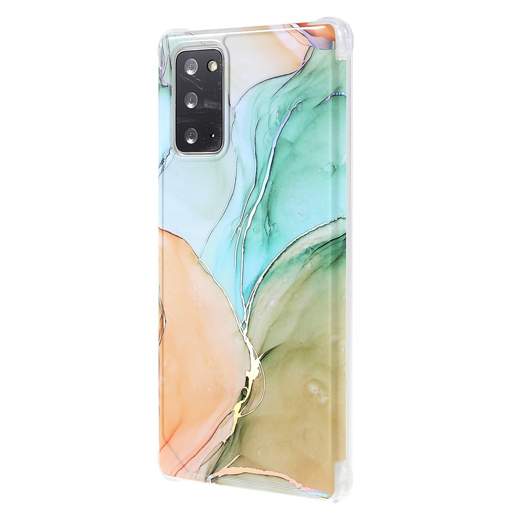 Stylish Marble Shockproof IMD Laser Four Corner Anti-fall TPU+PC Case for Samsung Galaxy Note 20 5G - CF5 Multicolor-3