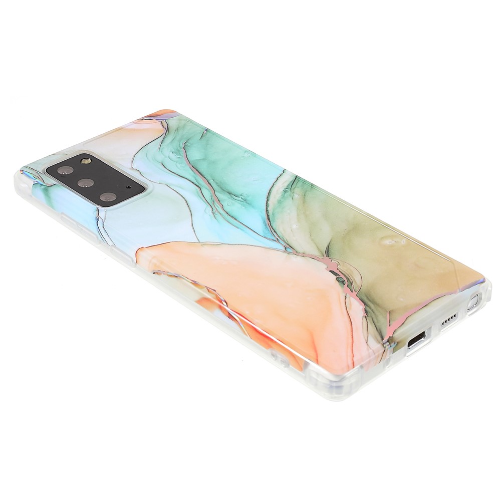 Stylish Marble Shockproof IMD Laser Four Corner Anti-fall TPU+PC Case for Samsung Galaxy Note 20 5G - CF5 Multicolor-4
