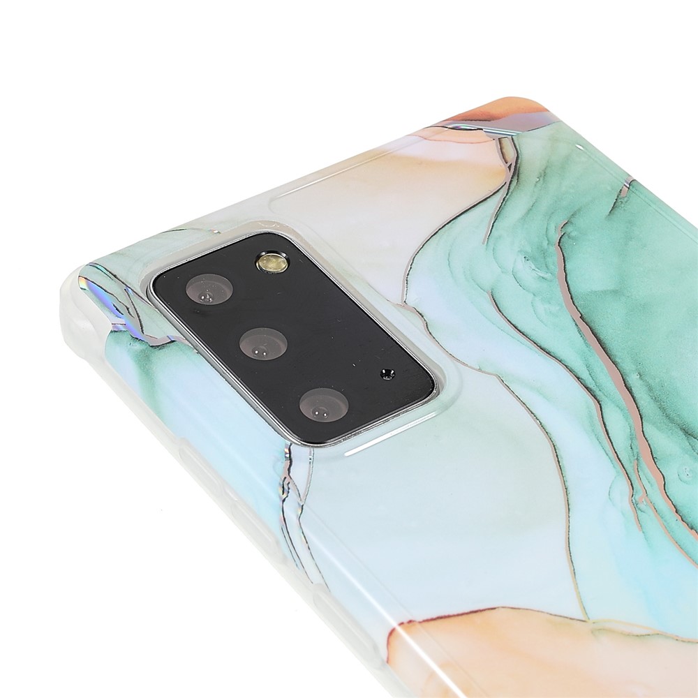 Stylish Marble Shockproof IMD Laser Four Corner Anti-fall TPU+PC Case for Samsung Galaxy Note 20 5G - CF5 Multicolor-6