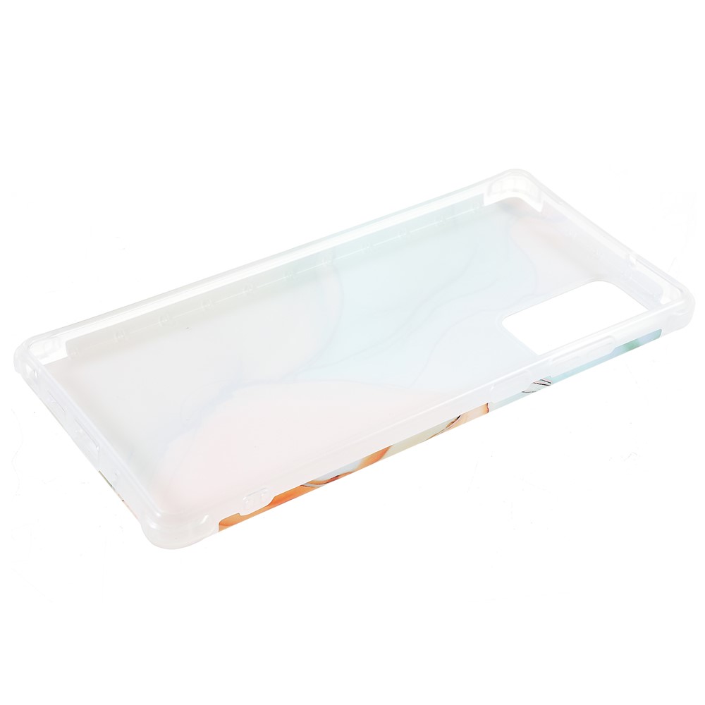 Stylish Marble Shockproof IMD Laser Four Corner Anti-fall TPU+PC Case for Samsung Galaxy Note 20 5G - CF5 Multicolor-7