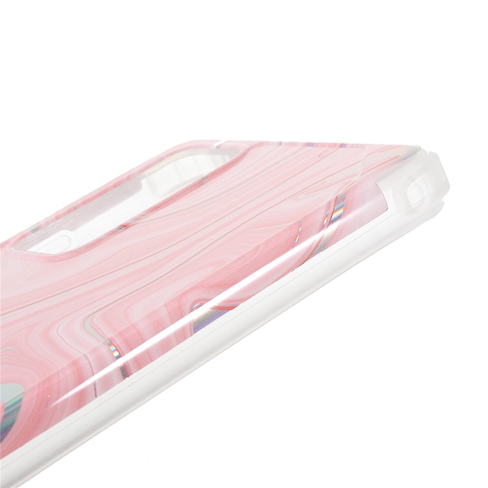 Stylish Marble Shockproof IMD Laser Four Corner Anti-fall TPU+PC Case for Samsung Galaxy Note 20 5G - CF3 Pink-8