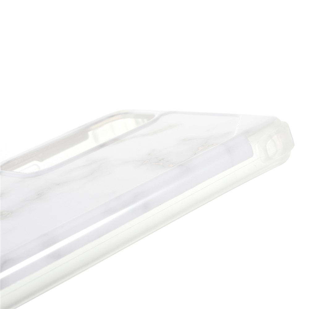 Stylish Marble Shockproof IMD Laser Four Corner Anti-fall TPU+PC Case for Samsung Galaxy Note 20 5G - CF2 White-8