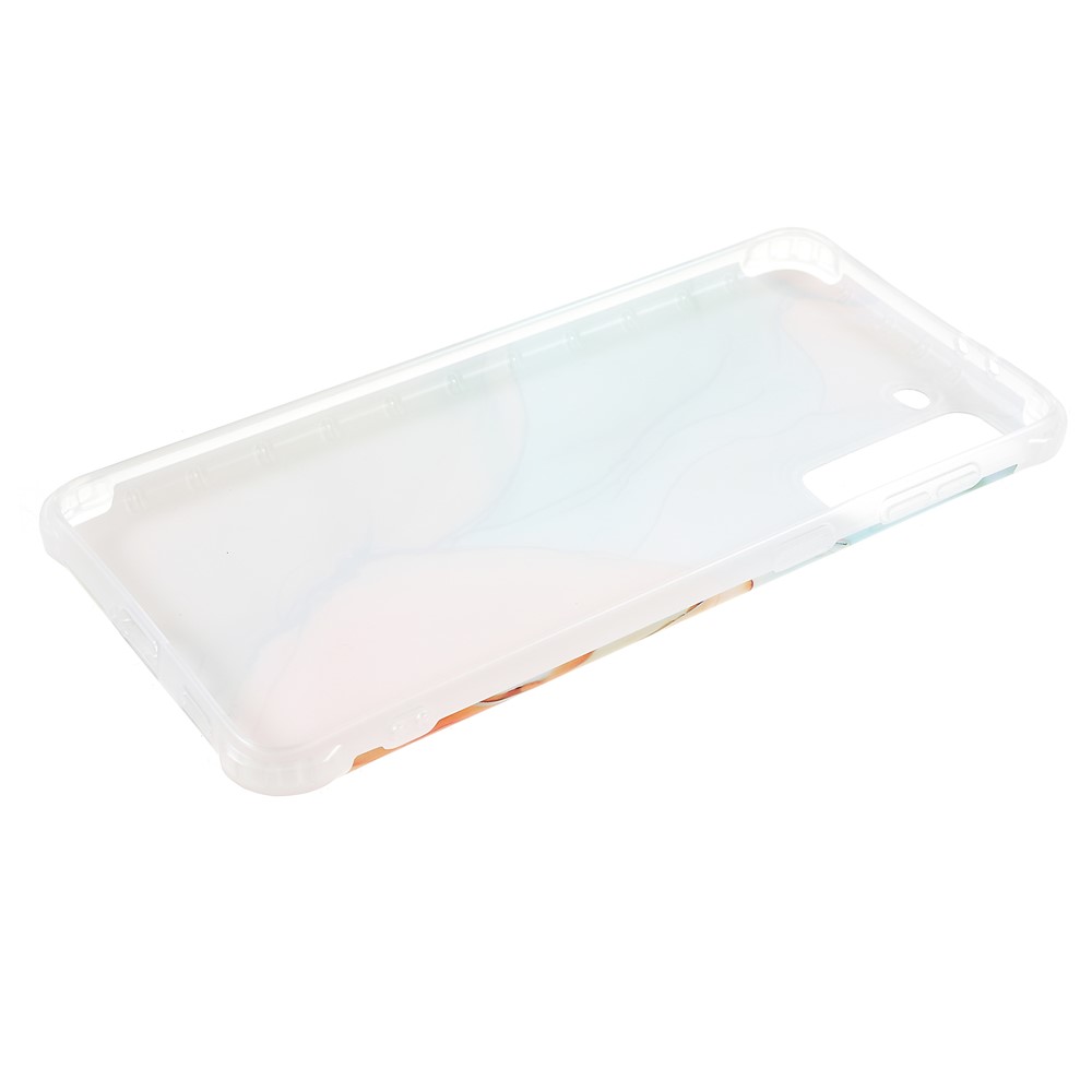 Lightweight Shockproof Marble IMD Laser Thickened Four Corner TPU+PC Case Cover for Samsung Galaxy S21+ 5G - CF5 Multicolor-7