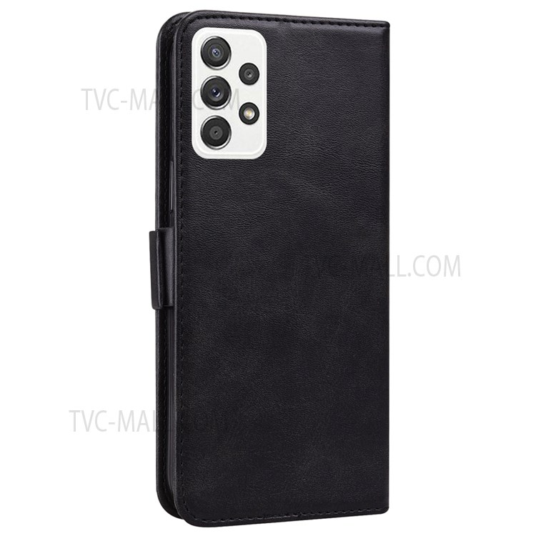 Cat Butterfly Imprinting PU Leather Wallet Stand Phone Protective Case Flip Cover with Lanyard for Samsung Galaxy A33 5G - Black-3