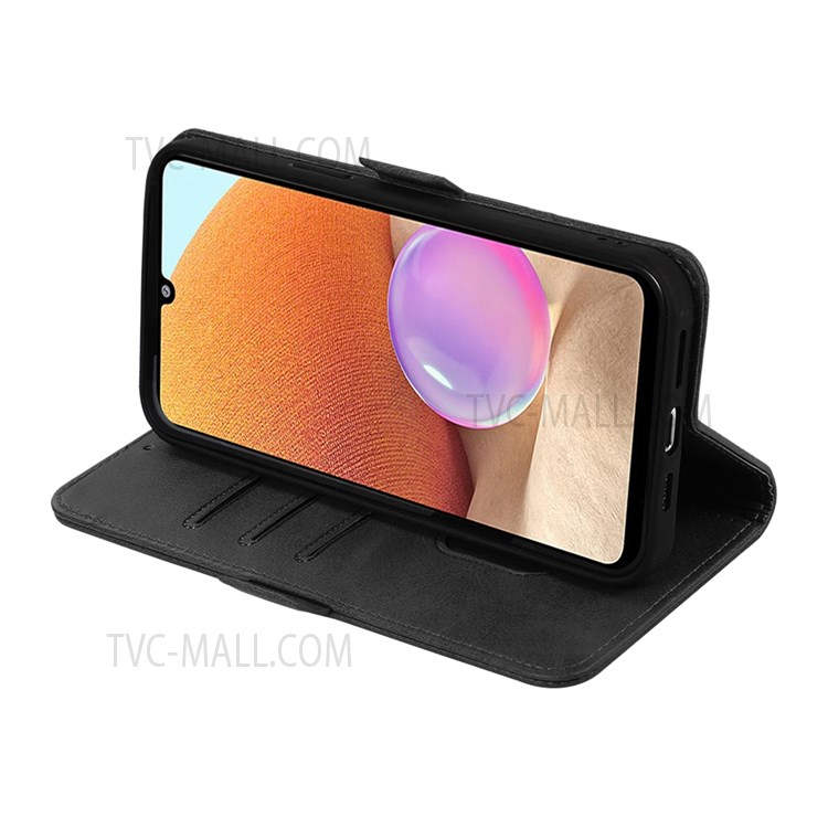 Cat Butterfly Imprinting PU Leather Wallet Stand Phone Protective Case Flip Cover with Lanyard for Samsung Galaxy A33 5G - Black-4