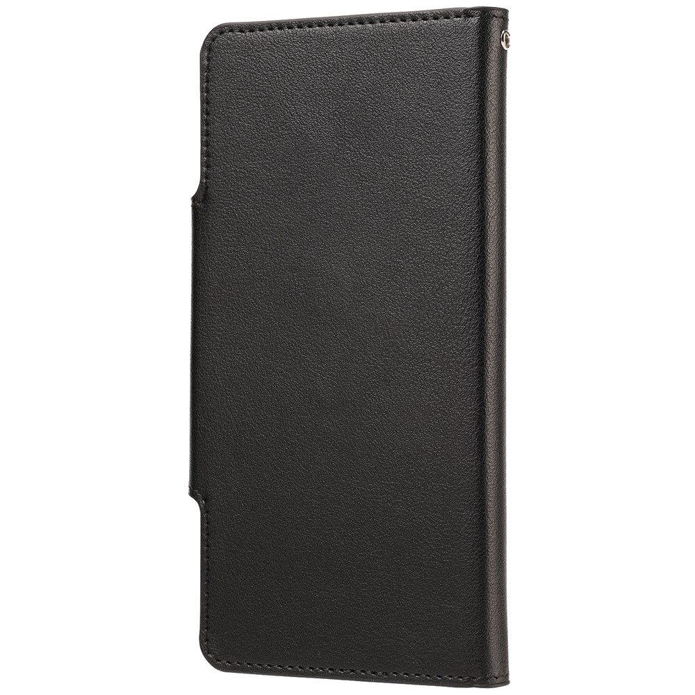 Ultra-thin Detachable Leather Wallet Mobile Phone Protective Case Shell for Samsung Galaxy S22 Plus - Black-3
