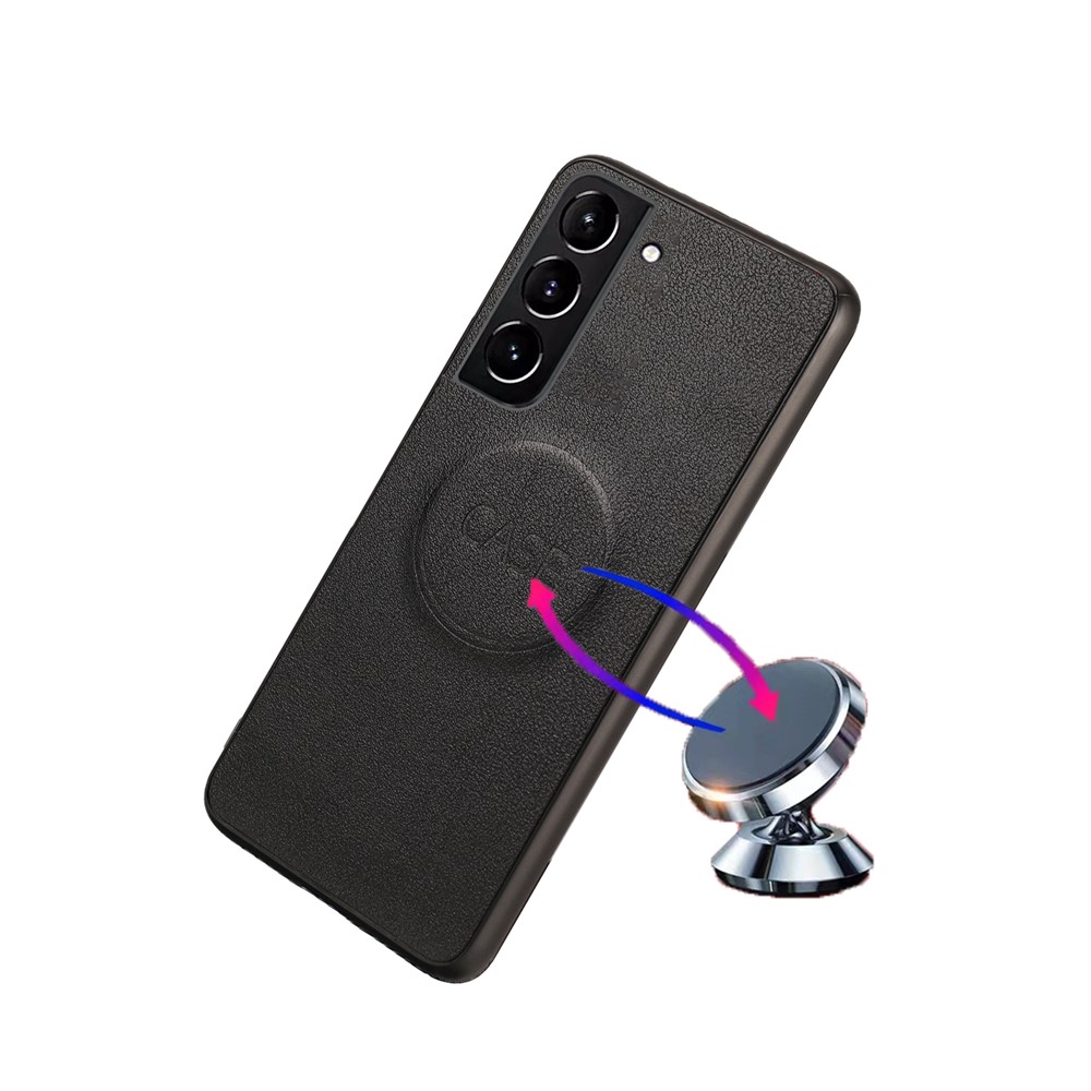 Ultra-thin Detachable Leather Wallet Mobile Phone Protective Case Shell for Samsung Galaxy S22 Plus - Black-7