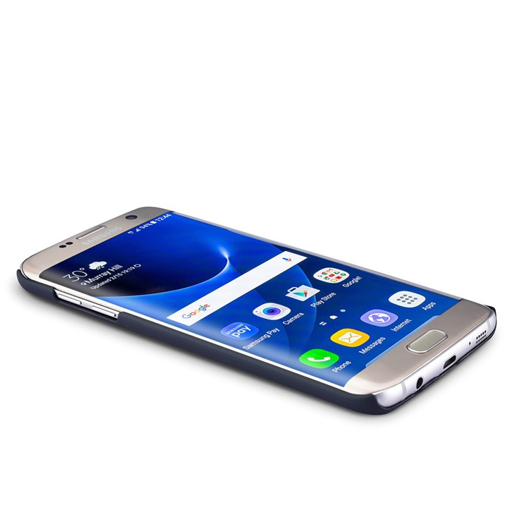 ICARER Масляный Воск Натуральная Кожа Съемная Крышка Для Samsung S7 Край G935 - Коричневый-10
