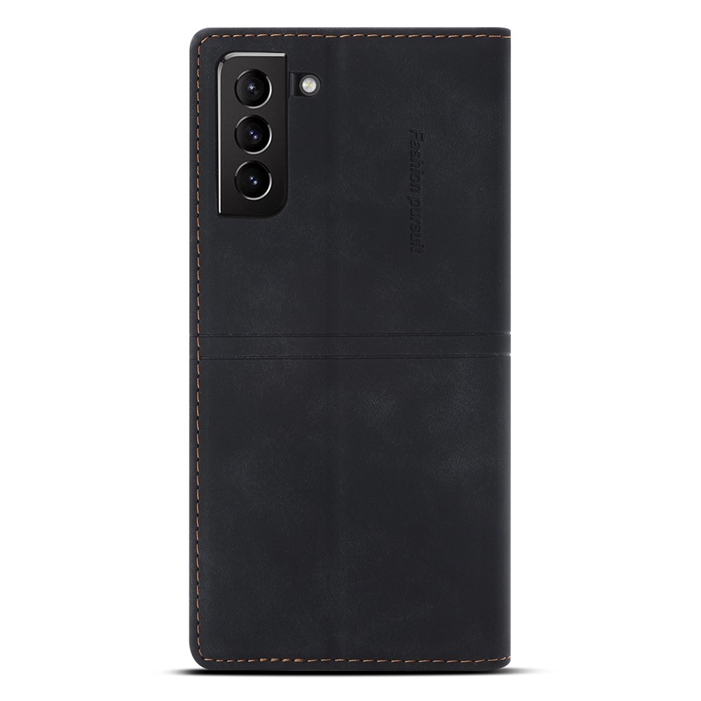 Auto-absorbed Scratch Resistant Fantasy TPU+PU Leather Phone Wallet Cover Shell for Samsung Galaxy S22 - Black-3