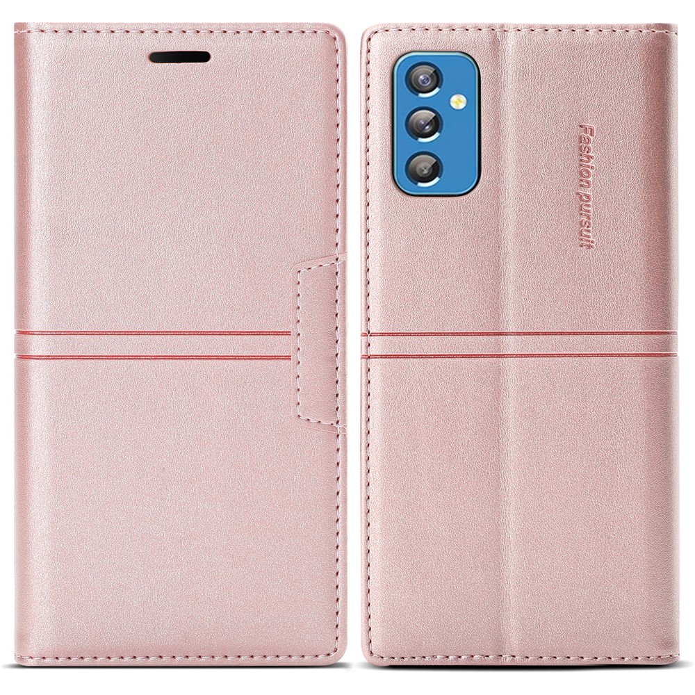 Auto-absorbed Well-protected Fantasy TPU+PU Leather Phone Wallet Cover with Stand for Samsung Galaxy A13 5G - Rose Gold-1
