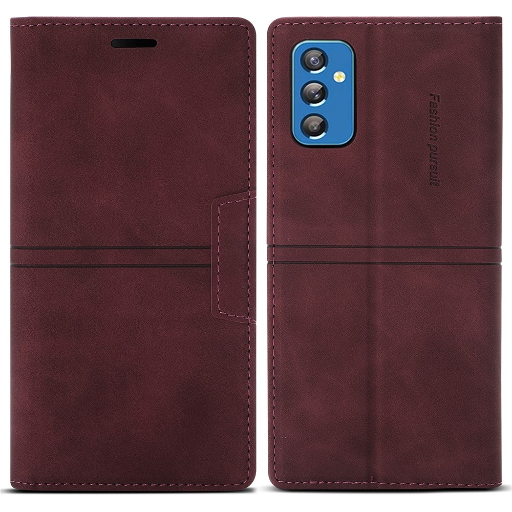 Auto-absorbed Well-protected Fantasy TPU+PU Leather Phone Wallet Cover with Stand for Samsung Galaxy A13 5G - Wine Red-1
