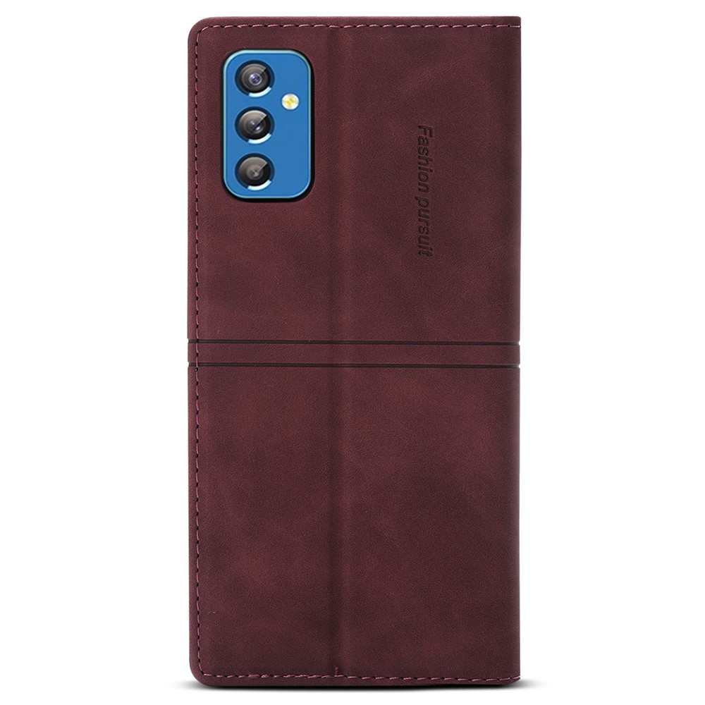 Auto-absorbed Well-protected Fantasy TPU+PU Leather Phone Wallet Cover with Stand for Samsung Galaxy A13 5G - Wine Red-3