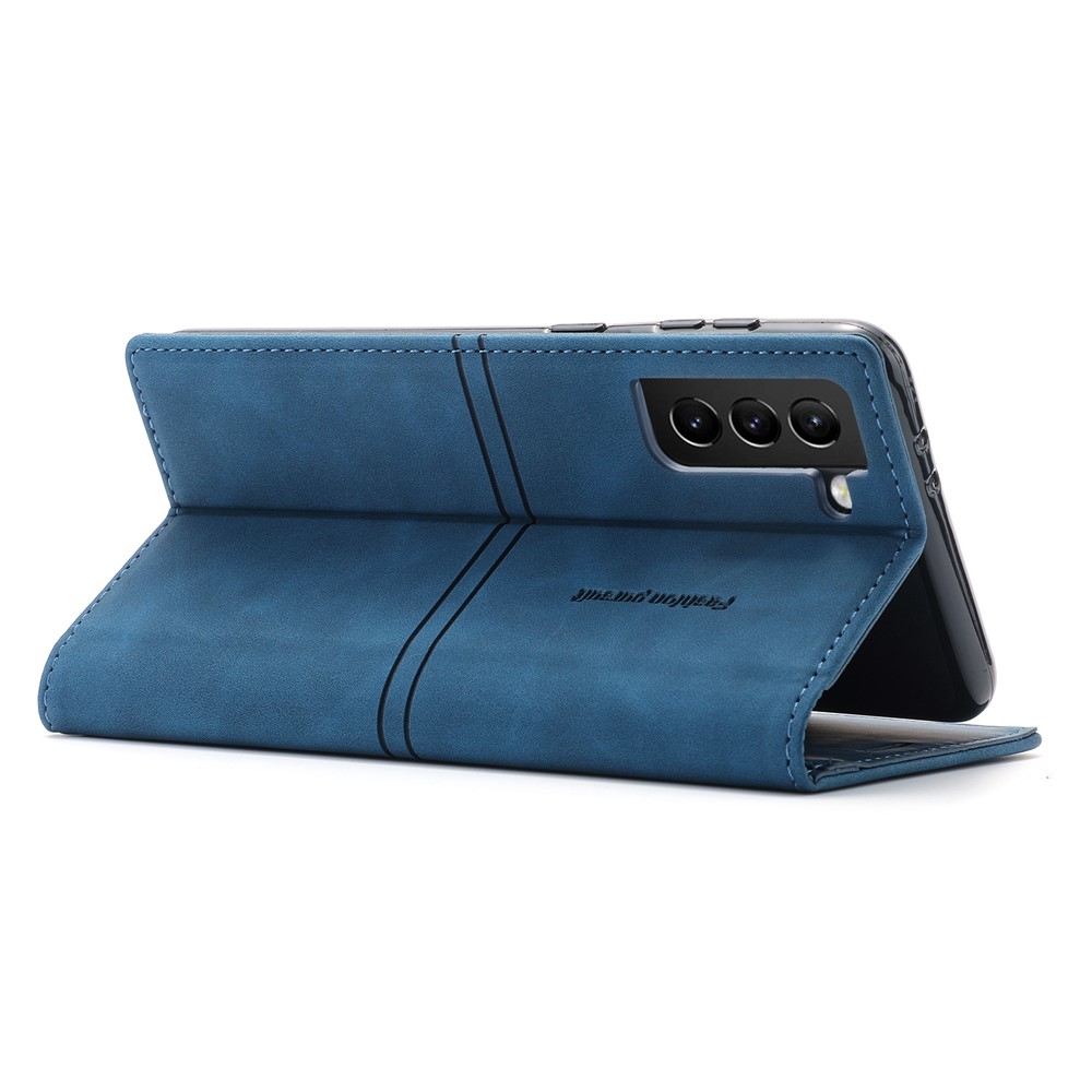 Auto-absorbed Well-protected Fantasy TPU+PU Leather Phone Wallet Cover with Stand for Samsung Galaxy A13 5G - Blue-6
