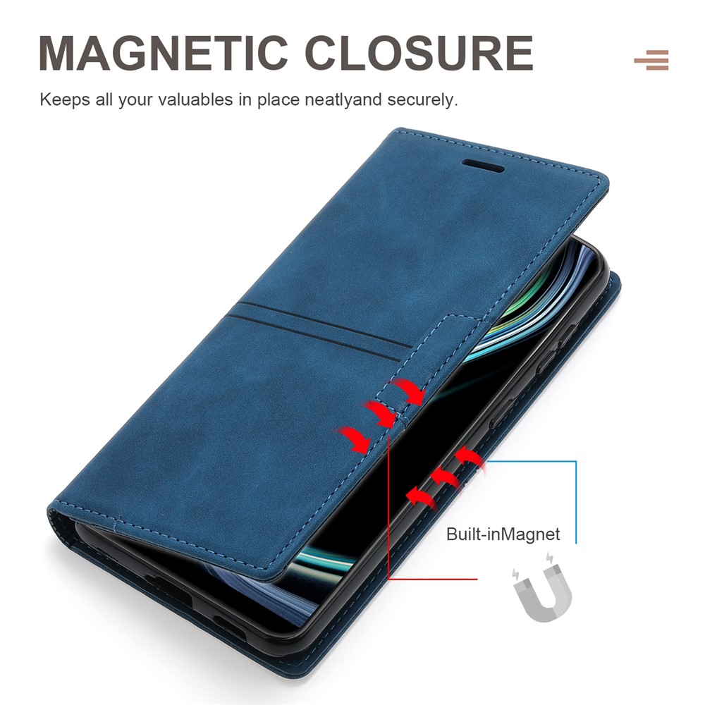 Auto-absorbed Well-protected Fantasy TPU+PU Leather Phone Wallet Cover with Stand for Samsung Galaxy A13 5G - Blue-7