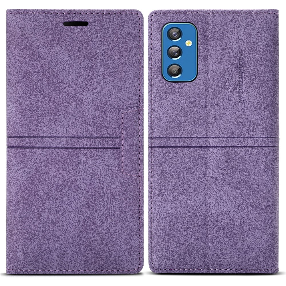 Auto-absorbed Well-protected Fantasy TPU+PU Leather Phone Wallet Cover with Stand for Samsung Galaxy A13 5G - Purple-1