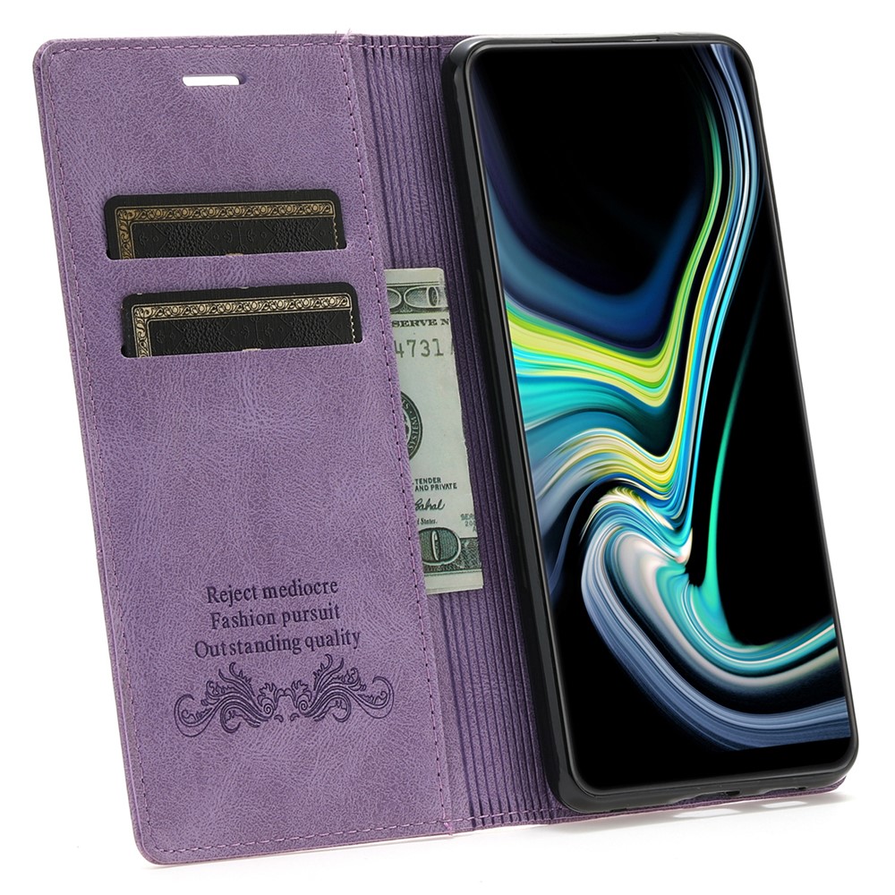 Auto-absorbed Well-protected Fantasy TPU+PU Leather Phone Wallet Cover with Stand for Samsung Galaxy A13 5G - Purple-4