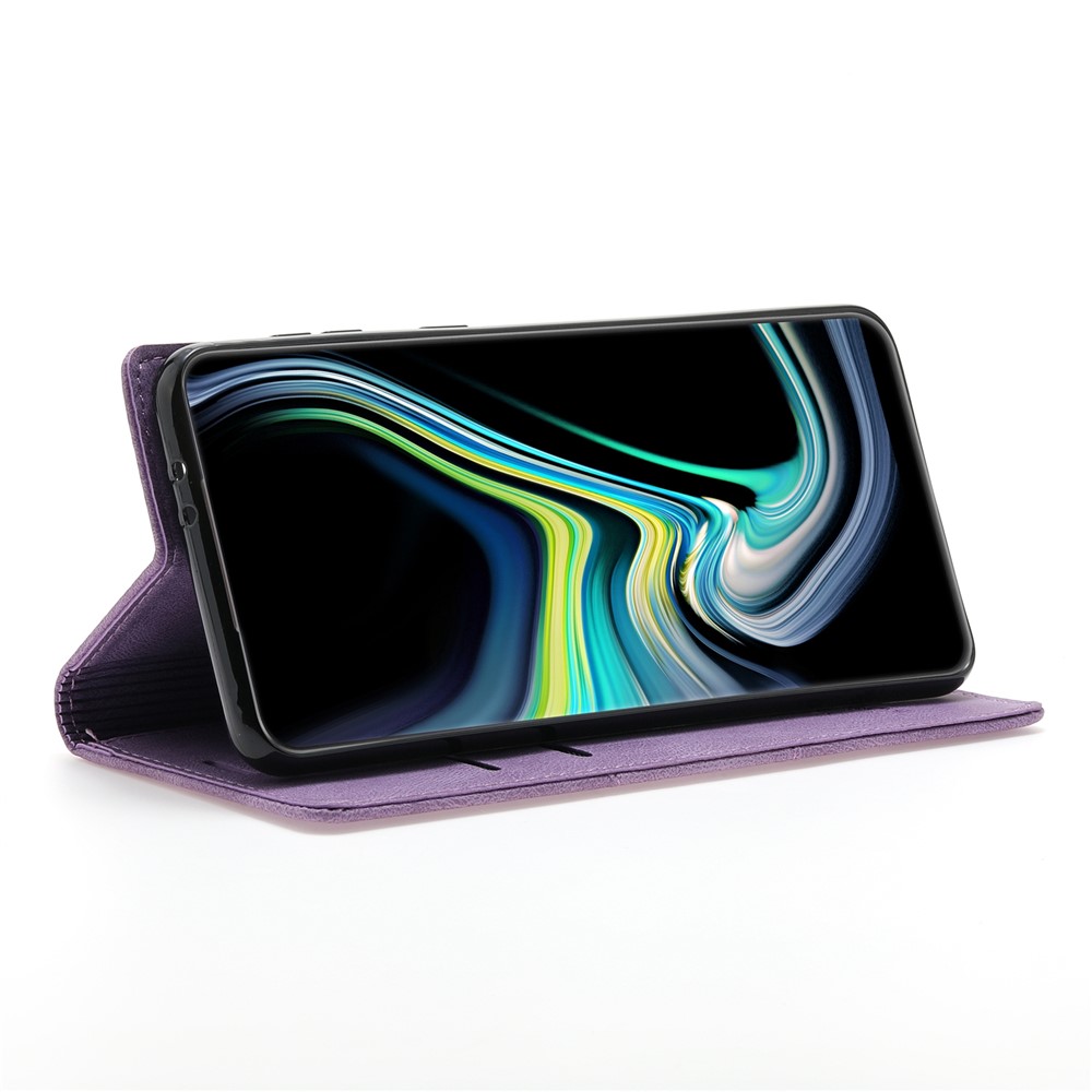 Auto-absorbed Well-protected Fantasy TPU+PU Leather Phone Wallet Cover with Stand for Samsung Galaxy A13 5G - Purple-5