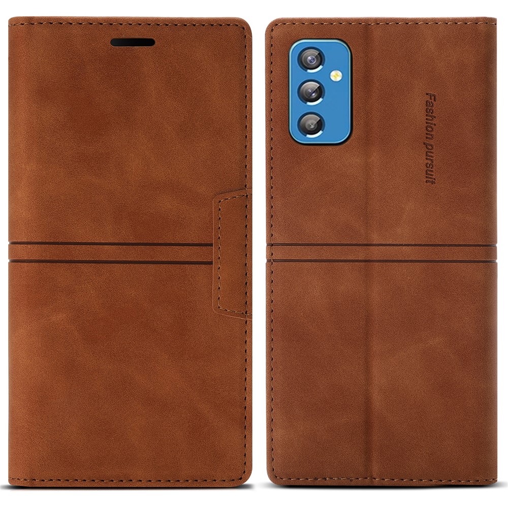 Auto-absorbed Well-protected Fantasy TPU+PU Leather Phone Wallet Cover with Stand for Samsung Galaxy A13 5G - Brown-1