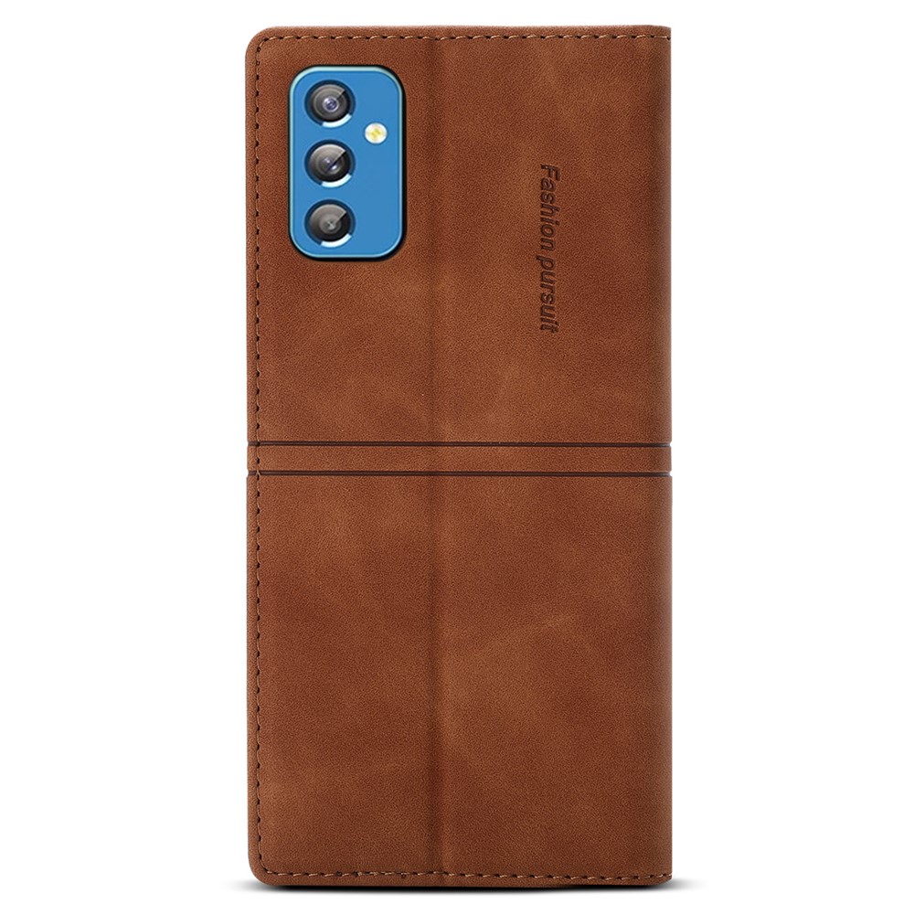 Auto-absorbed Well-protected Fantasy TPU+PU Leather Phone Wallet Cover with Stand for Samsung Galaxy A13 5G - Brown-3