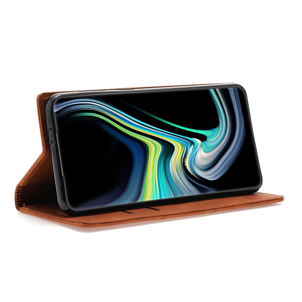 Auto-absorbed Well-protected Fantasy TPU+PU Leather Phone Wallet Cover with Stand for Samsung Galaxy A13 5G - Brown-5