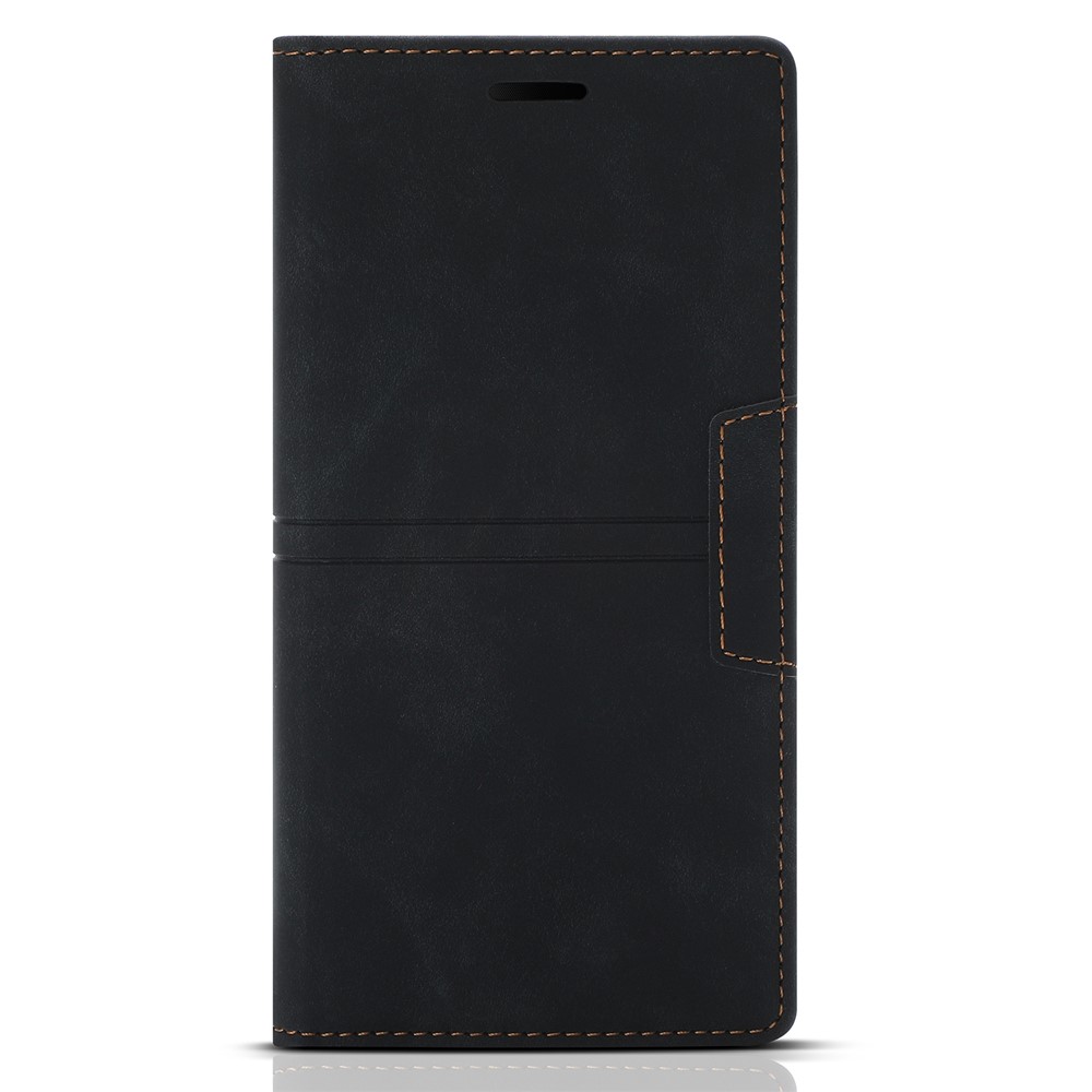 Auto-absorbed Fantasy Folio Flip Case Wallet TPU+PU Leather Phone Cover with Stand for Samsung Galaxy S22 Ultra - Black-2