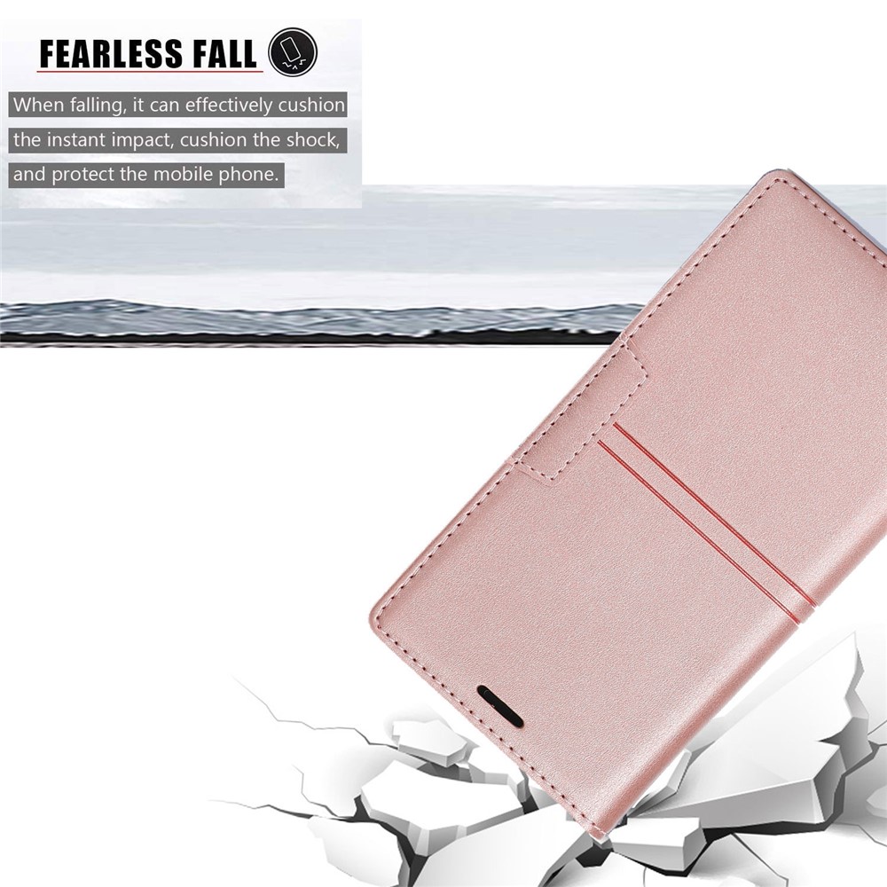 Auto-absorbed Fantasy Folio Flip Case Wallet TPU+PU Leather Phone Cover with Stand for Samsung Galaxy S22 Ultra - Rose Gold-8