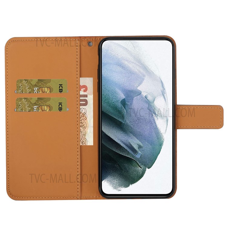 PU Leather Ethnic Style Pattern Imprinted Wallet Case Full Protection Flip Stand Magnetic Cover with Strap for Samsung Galaxy A13 5G - Brown-5
