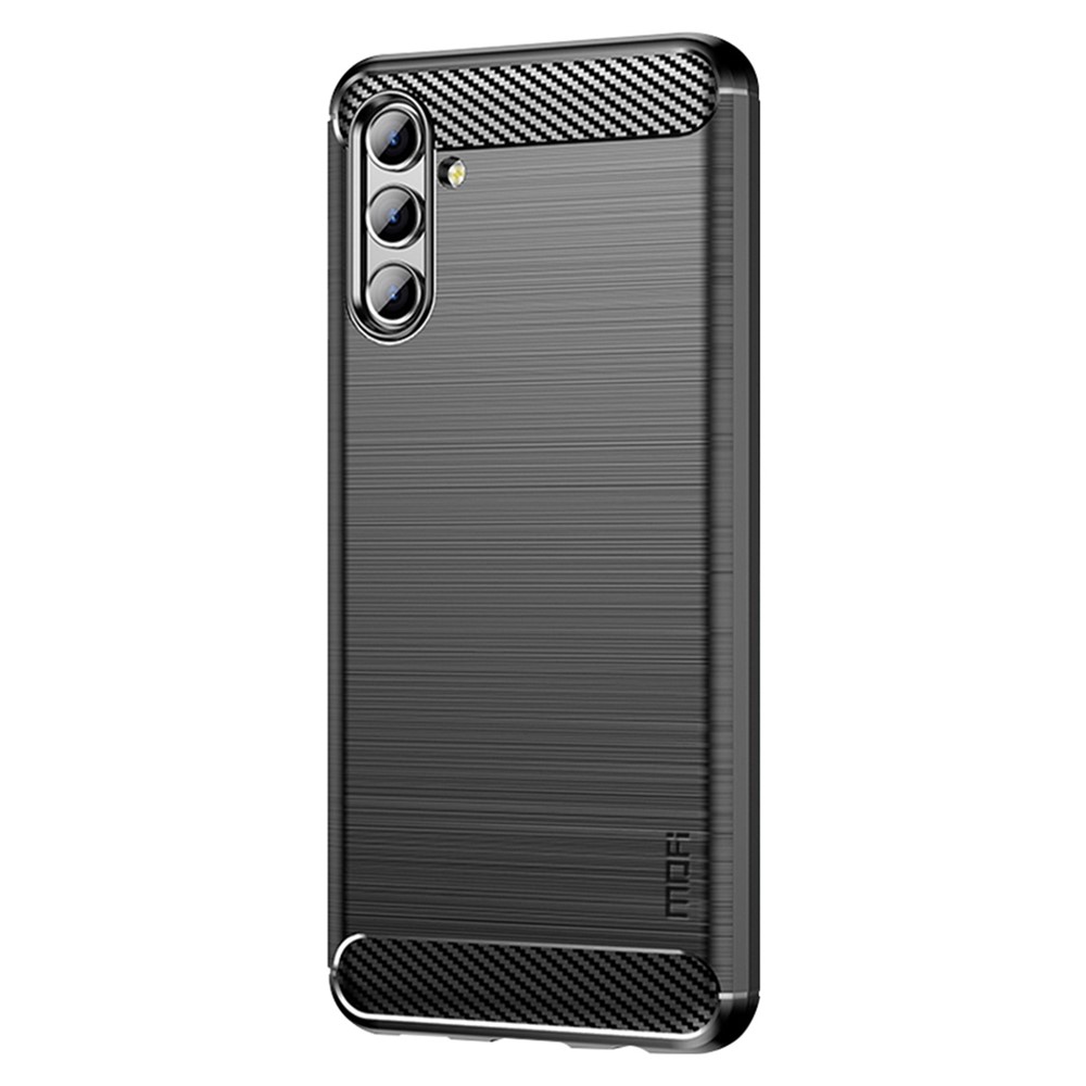 MOFI TPU Phone Cover Brushed Carbon Fiber Design Soft Well-Protected Case for Samsung Galaxy A13 5G - Black-2