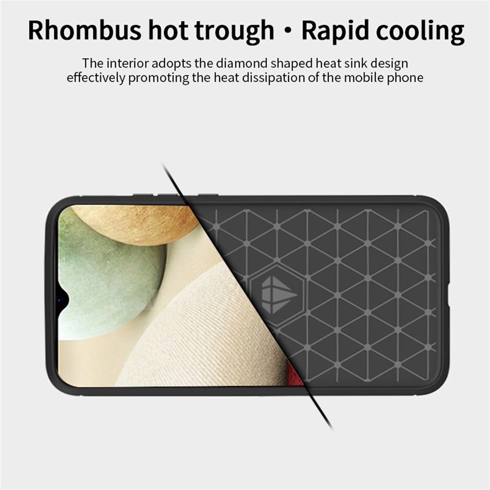 MOFI TPU Phone Cover Brushed Carbon Fiber Design Soft Well-Protected Case for Samsung Galaxy A13 5G - Black-6