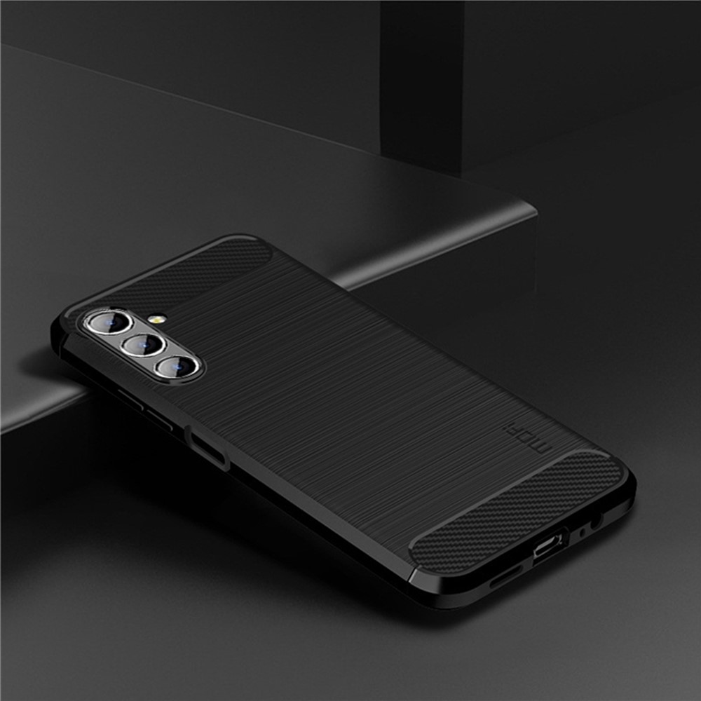 MOFI TPU Phone Cover Brushed Carbon Fiber Design Soft Well-Protected Case for Samsung Galaxy A13 5G - Black-8