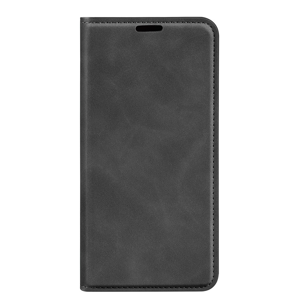 Skin-touch Magnetic Auto Closing Phone Shell Stand Wallet Flip PU Leather Cover for Samsung Galaxy A03 (EU Version) - Black-4