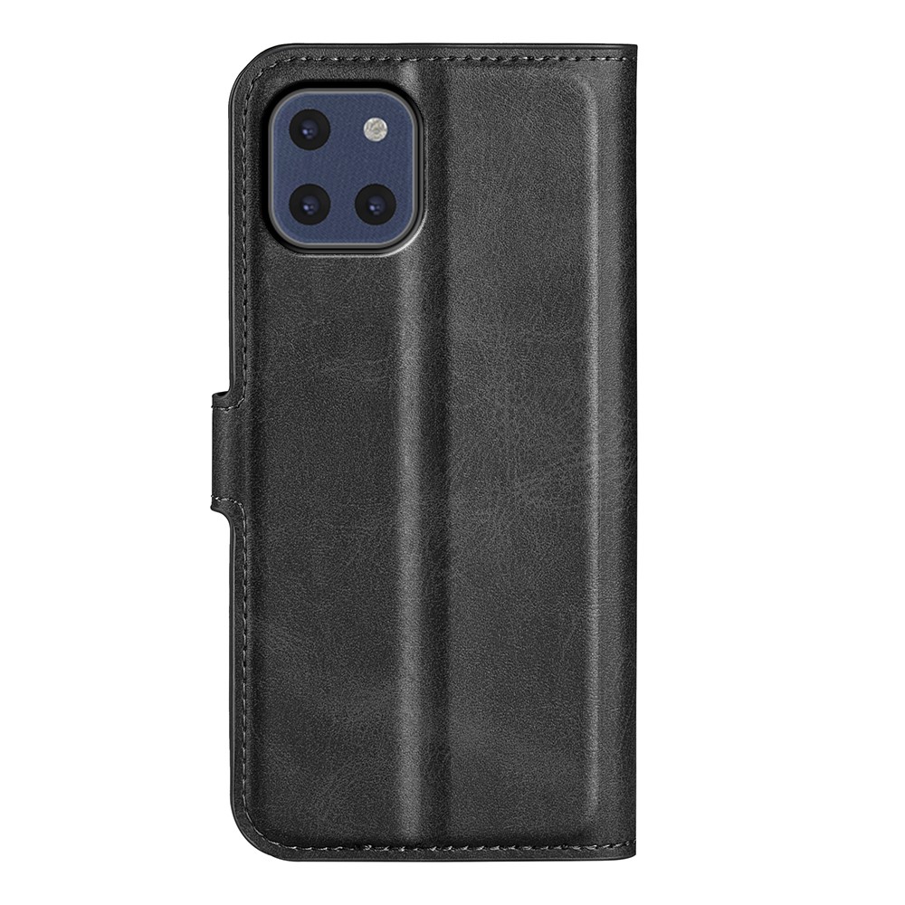 Magnetic Clasp Drop-proof PU Leather + TPU Interior Phone Case Stand Wallet Cover for Samsung Galaxy A03 (EU Version) - Black-3
