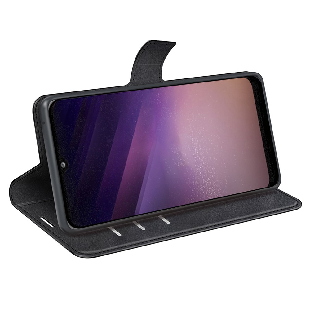 Magnetic Clasp Drop-proof PU Leather + TPU Interior Phone Case Stand Wallet Cover for Samsung Galaxy A03 (EU Version) - Black-5