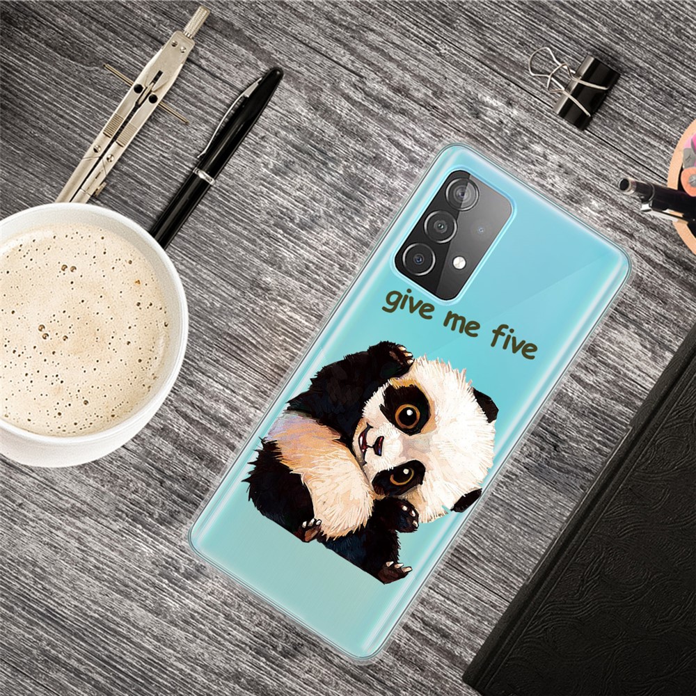 Pattern Printing Design Soft TPU Sturdy Protective Back Phone Case for Samsung Galaxy A33 5G - Cute Panda-2