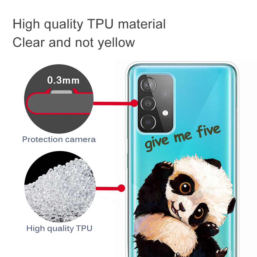 Pattern Printing Design Soft TPU Sturdy Protective Back Phone Case for Samsung Galaxy A33 5G - Cute Panda-4