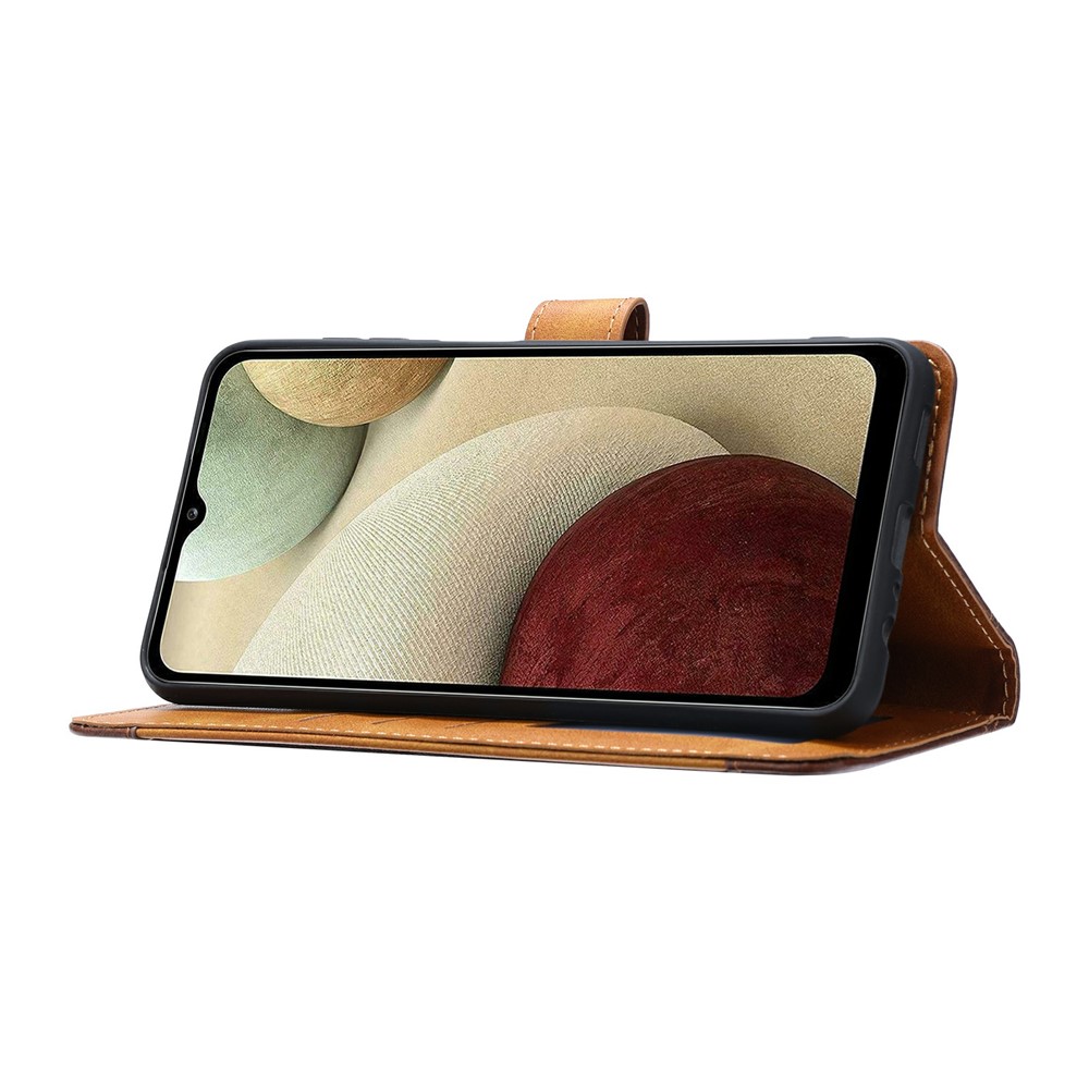 Wallet Design Business Leather Cover Compatible for Samsung Galaxy A13 5G Wallet Stand Phone Shell - Brown-4