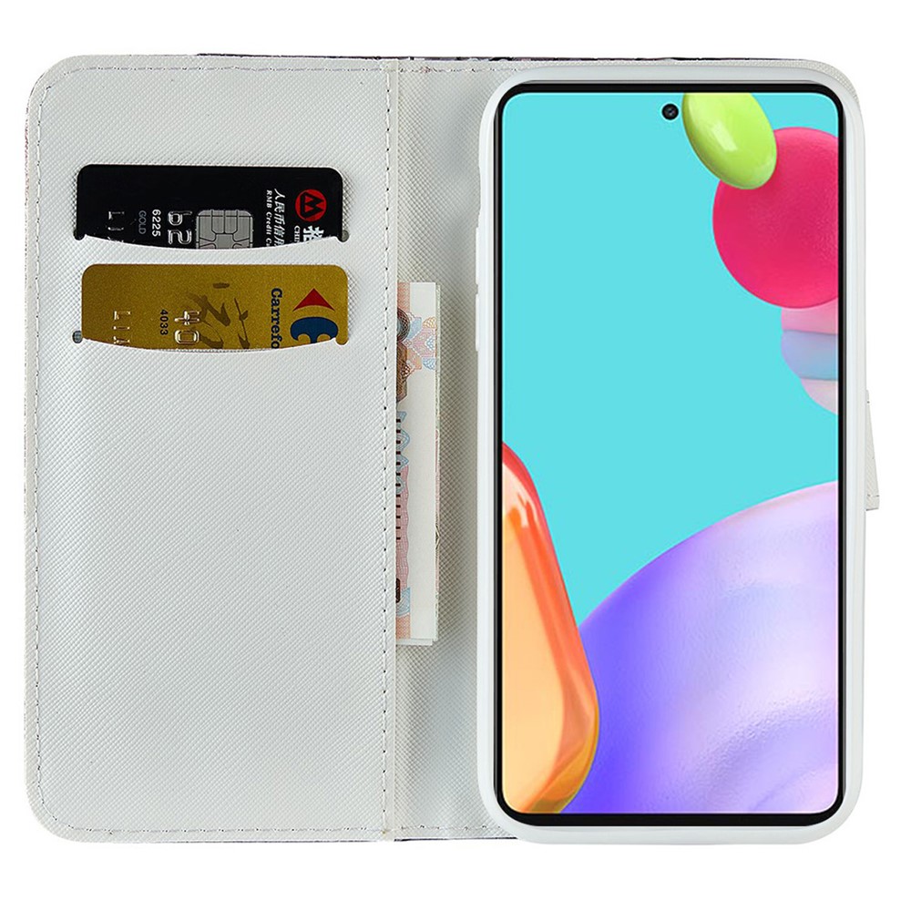 Anti-drop Splicing Crocodile Texture Glittery Powder Shockproof TPU+PU Leather Stand Wallet Case for Samsung Galaxy A53 5G - Rose Gold-4