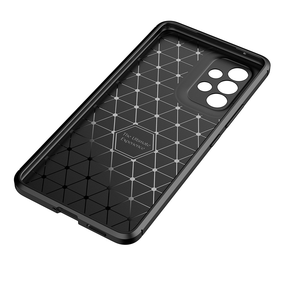 Carbon Fiber Texture Soft TPU Shockproof Anti-Fingerprint Case for Samsung Galaxy A53 5G - Black-6