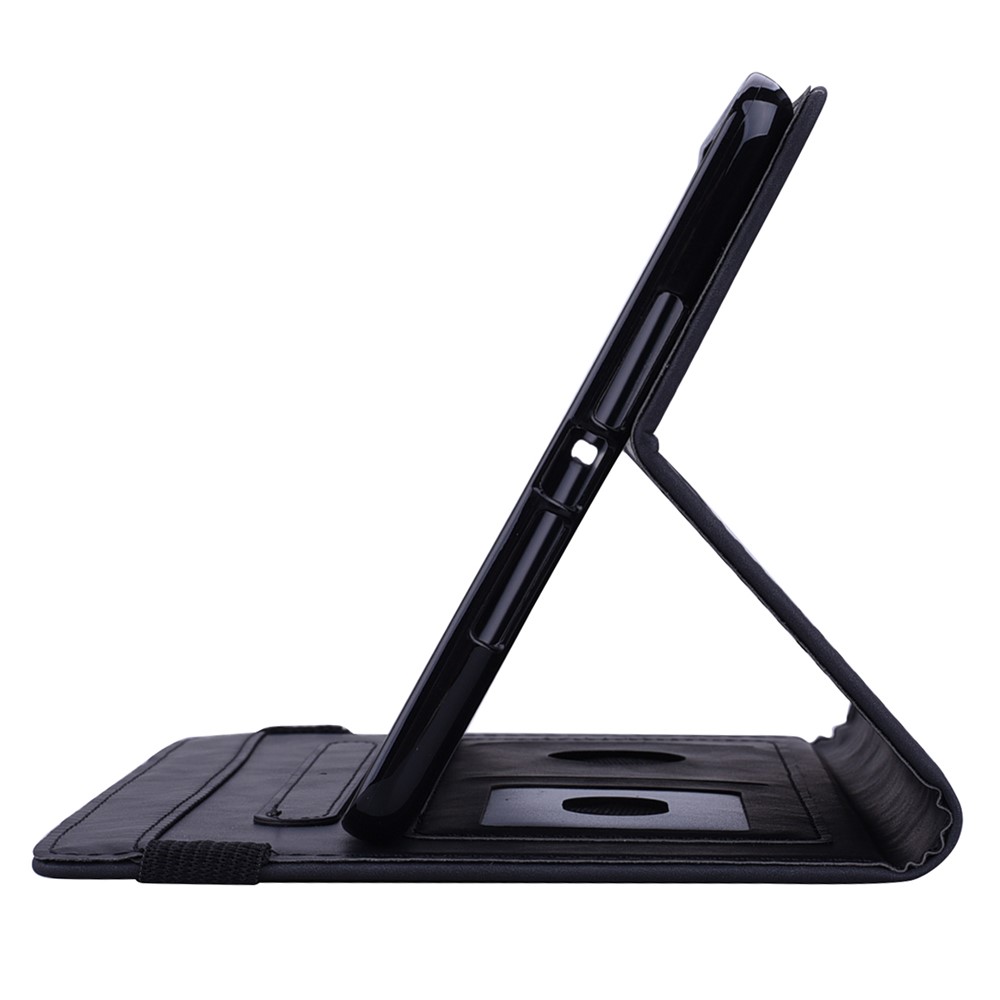 Flower Pattern Imprinting Flip Cover Stand Design Leather Tablet Case with Card Slots and Elastic Pen Holder Loop for Amazon Kindle Paperwhite 5 (2021) - Black-9
