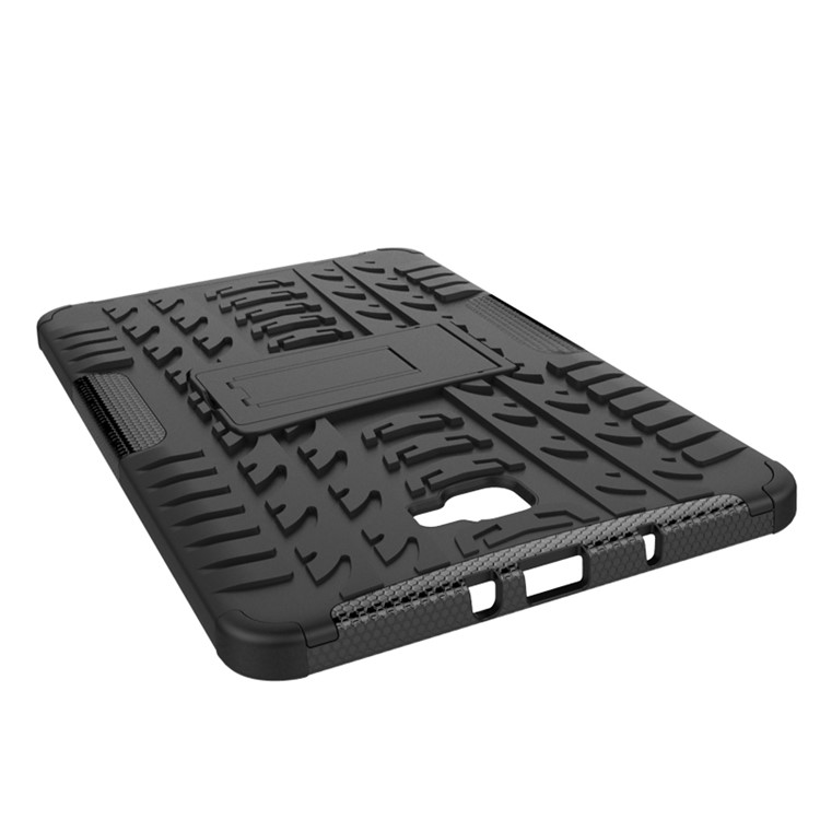 Cool Tire Kickstand PC Case Ibrido TPU Per Samsung Galaxy Tab A 10.1 (2016) T580 T585 - Nero