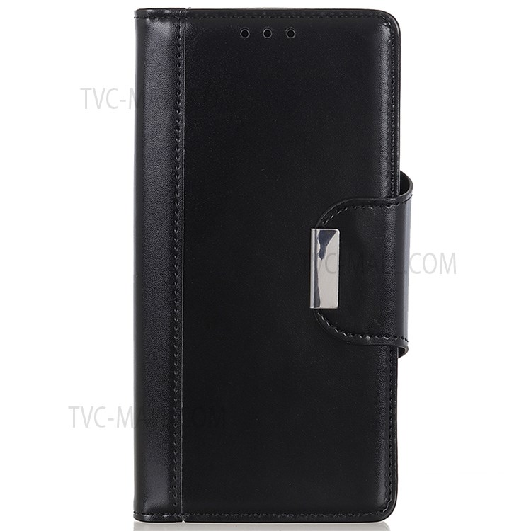 PU Leather Flip Protective Case Wallet Stand Shockproof TPU Inner Phone Cover for Samsung Galaxy A03 Core - Black-2