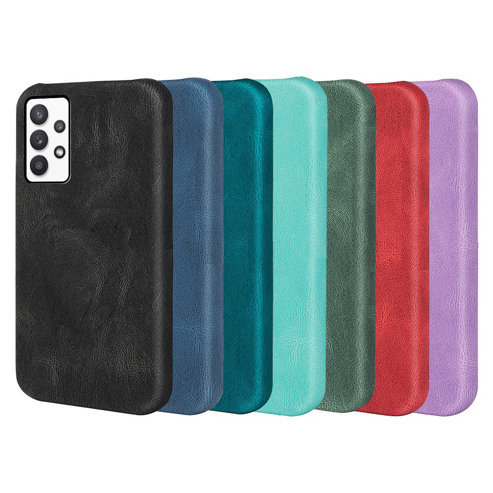 All-wrapped Back Anti-collision PU Leather Coated TPU Phone Cover Shell for Samsung Galaxy A32 4G (EU Version)/A32 Lite - Black-4