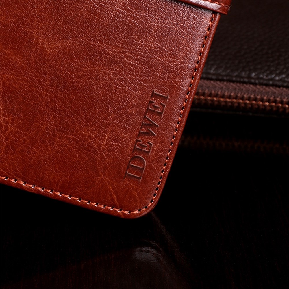 IDEWEI For Samsung Galaxy M52 5G Mobile Phone Bag Case PU Leather + TPU Case All-round Protection Stand Wallet Phone Cover - Brown-8