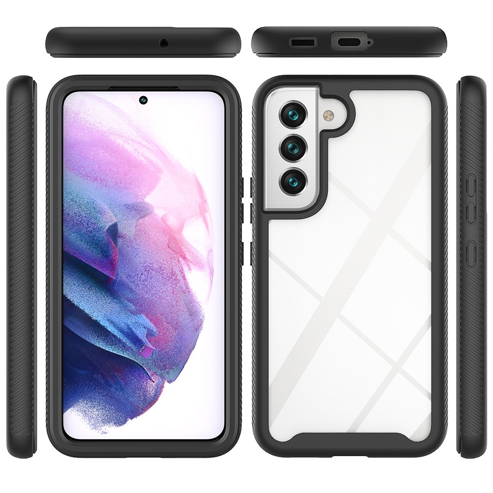 Anti-drop TPU + PC + Acrylic Hybrid Case Phone Cover for Samsung Galaxy S22 5G - Black-7