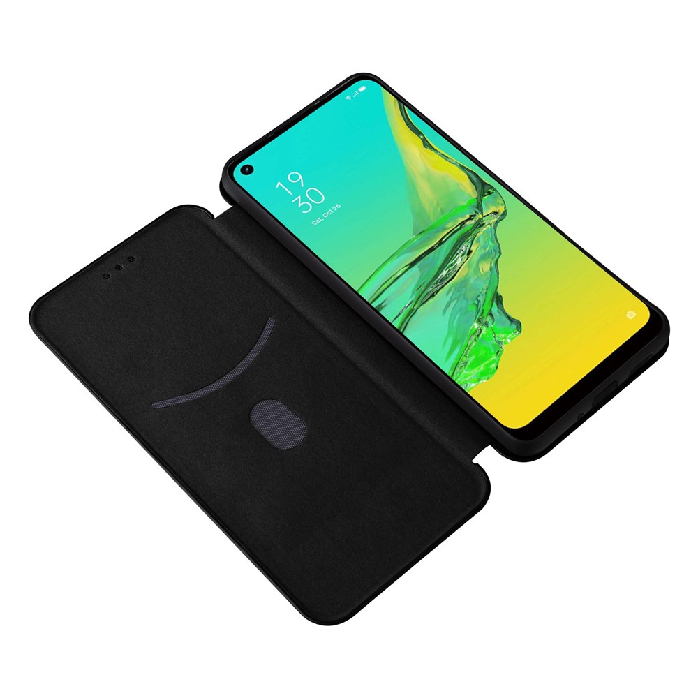 Magnetic Auto-absorbed Carbon Fiber Texture Leather Stand Phone Protective Cover Case with Card Slot for Samsung Galaxy A33 5G - Black-5