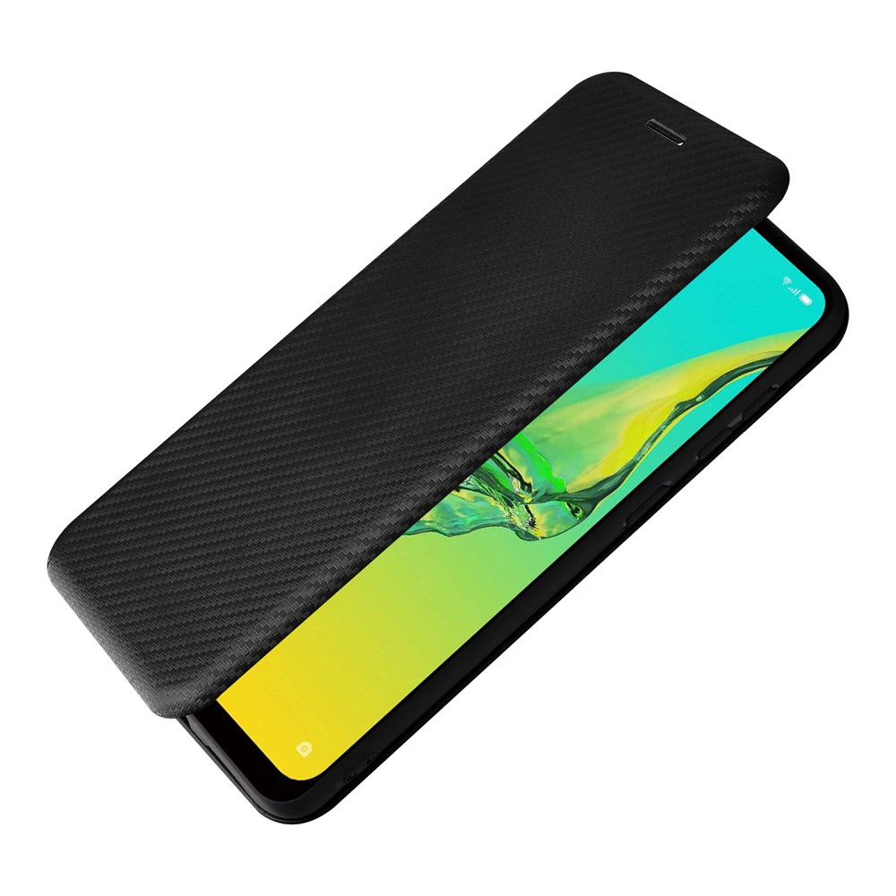 Magnetic Auto-absorbed Carbon Fiber Texture Leather Stand Phone Protective Cover Case with Card Slot for Samsung Galaxy A33 5G - Black-6