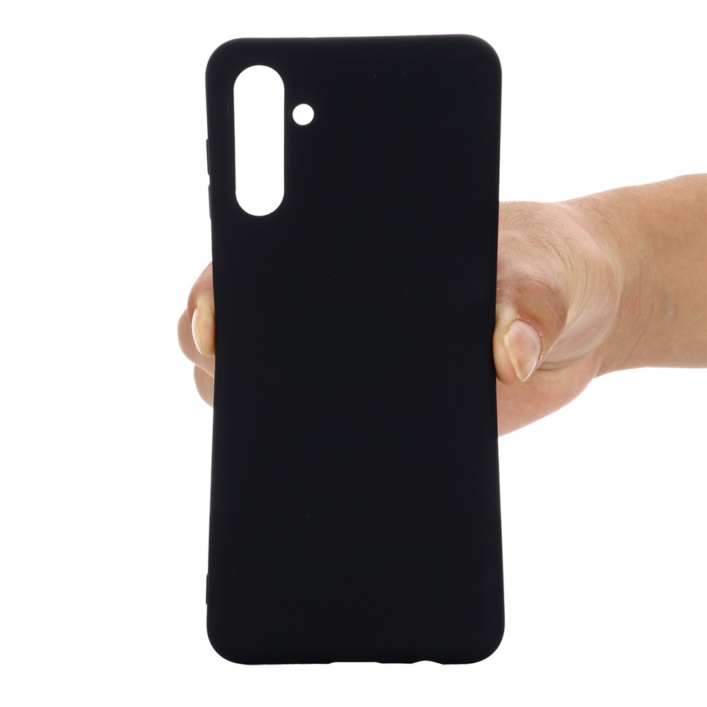 Soft Liquid Silicone Anti-drop Phone Case Cover with Wrist Strap for Samsung Galaxy A13 5G - Black-3