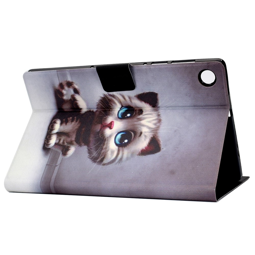 Pattern Printing PU Leather Stand Magnetic Closure Tablet Protector Case with Card Slots for Samsung Galaxy Tab A8 (2021) SM-X200 / SM-X205 - Cute Cat-5